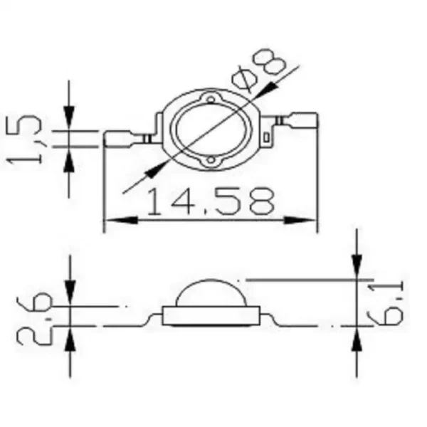 3W LED Chip Warmweiss Masse