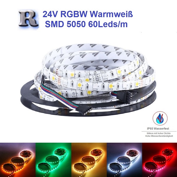 LED Strip 24V RGB+WW Warmweiss