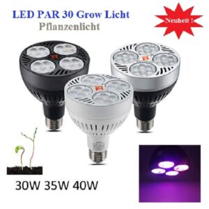 40W LED Pflanzenlampe Grow Wachstumslampe 6 Band 6500K Vollspektrum E27