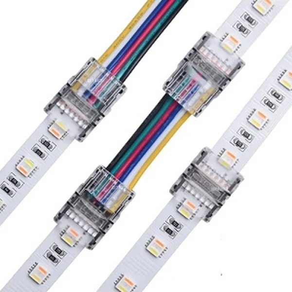 LED Verbinder Eckverbinder Strip zu Strip Kabel an Streifen 2 4 5 6 Pin 10/12 mm