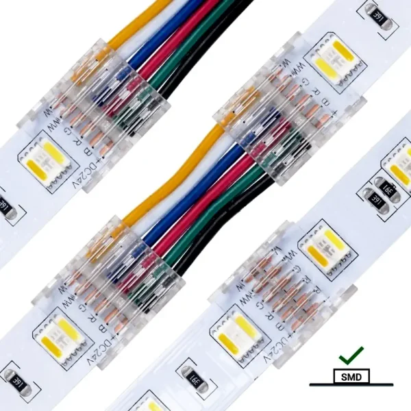 Mini LED Verbinder 6 Polig Schnellverbinder 12 mm Strip