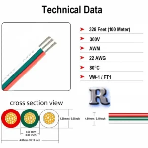 3 PIN Kabel 22AWG