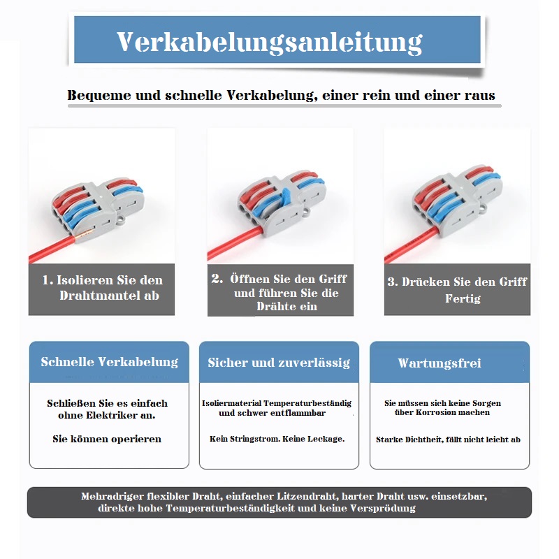 SPL Serie Quick Drahtverbinder Kabelverbinder 