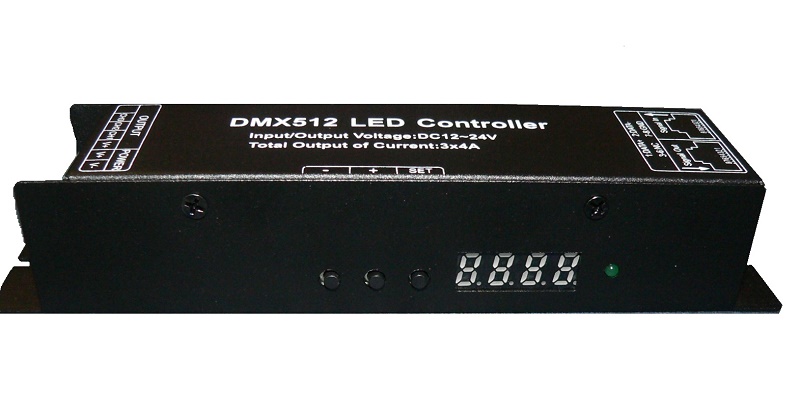 slim dmx 512 decoder controller front 