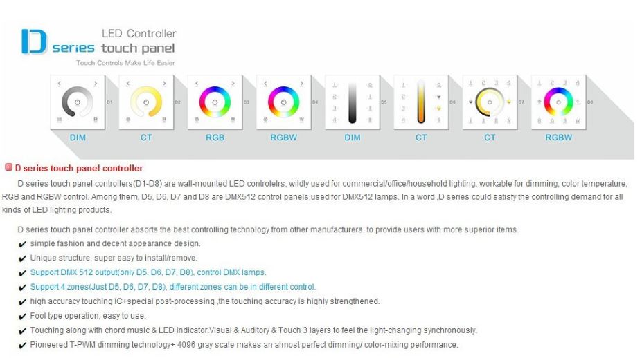 ltech wifi touch panel