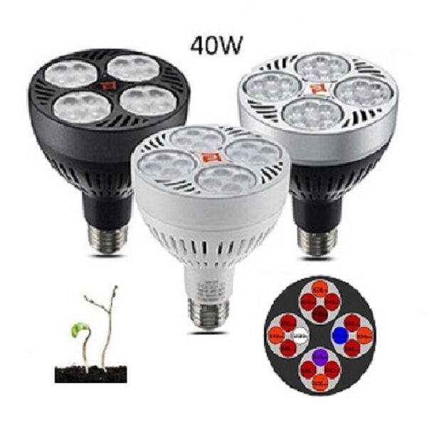 40W LED Pflanzenlampe Grow Wachstumslampe 6 Band 6500K Vollspektrum E27