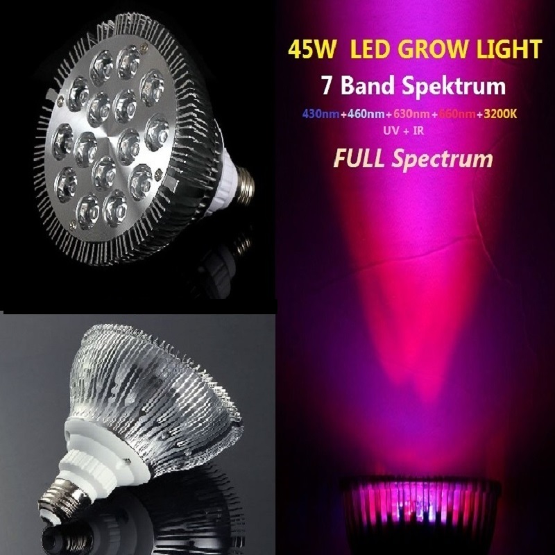 LED Pflanzenlampe Pflanzenbeleuchtung 7 Band 3200K Voll Spektrum