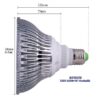 LED Pflanzenlampe Pflanzenbeleuchtung 7 Band 3200K Voll Spektrum E27