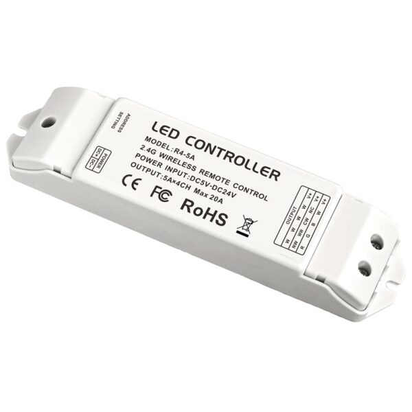 LTECH R4-5A RGBW LED 2.4G WiFi Wireless Strip Streifen Controller T-PWM 20A