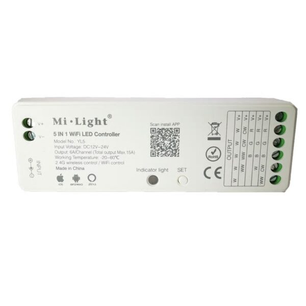 LED Strip Controller 5in1 RGB+CCT 2.4G WiFi Mi-Light YL5