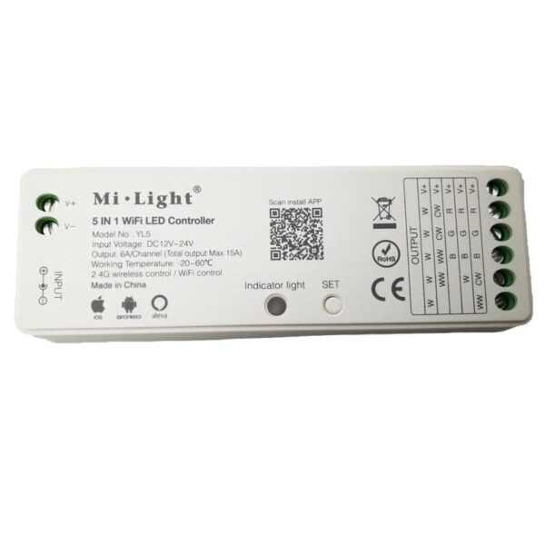 LED Strip Controller 5in1 RGB+CCT 2.4G WiFi Mi-Light YL5