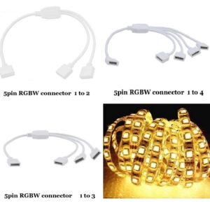 5 PIN LED Splitter Verteiler Kabel 1zu2 1zu3 1zu4 Adapter für 5 polige Strip Streifen