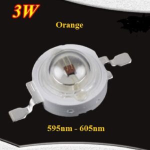 3W LED Chip Orange 595nm 605nm 2.2V 2.4V 700mA High Power