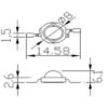 3W LED Chip Orange 595nm 605nm 2.2V 2.4V 700mA High Power