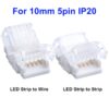 5 PIN LED Verbinder Strip zu Strip Eckverbinder Streifen an Kabel Anschluss Stecker