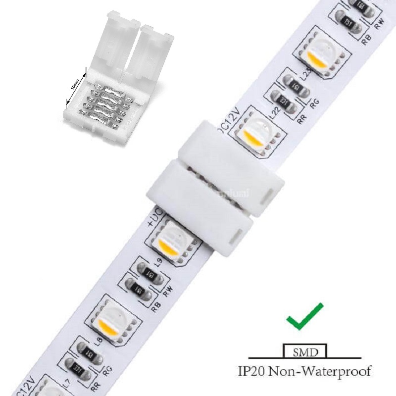 5 PIN LED Strip Verbinder Steckverbinder Stecker für 12mm breite Streifen RGBW