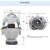 Bixenon Reflektor Projektor Linse Blau für Hella 3R G5 Scheinwerfer D1S D2H D3S D4S