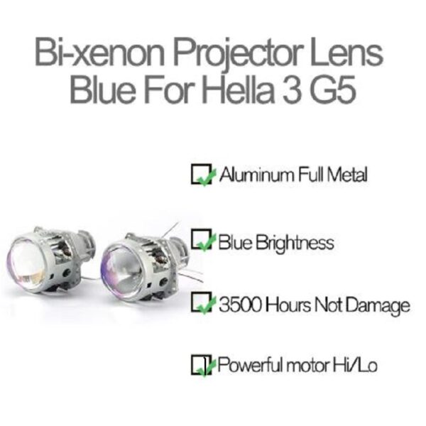 Bixenon Reflektor Projektor Linse Blau für Hella 3R G5 Scheinwerfer D1S D2H D3S D4S