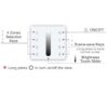 LTECH DX5 LED Dimmer Wandschalter 4 Zone Touch Panel 2.4G DMX 512