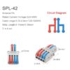 SPL42 Push-In Kabelverbinder 2 zu 4 PIN Draht Kabel Splitter