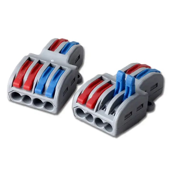 SPL42 Push-In Kabelverbinder 2 zu 4 PIN Draht Kabel Splitter