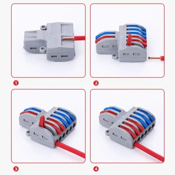Kabelverbinder 2 PIN zu 6 Polig Strom Kabel Verteiler Splitter