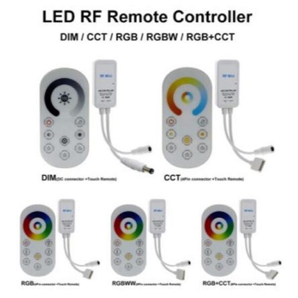 LED Fernbedienung mit Controller Dimmer RGBW RGB+CCT Streifen 2.4G WiFi Wlan