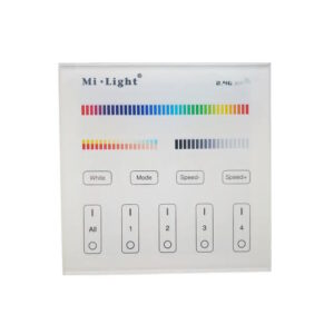 LED RGB+CCT Touch Panel WIFI 4 Zone Controller 2.4G MiBoxer T4