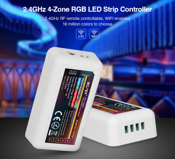 LED RGB Strip Controller 4 Zone 2.4G WIFI WLAN Smartphone APP MiBoxer MiLight