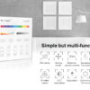 LED Wandschalter Kabellos Touch Panel RGB+CCT 4 Zonen 2.4G MiLight B4