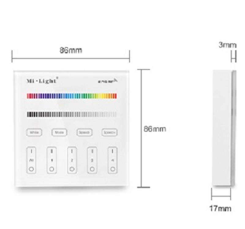 LED Touch Panel 2.4G WIFI RGBW Controller Mi-Light T3 3 LED Touch Panel 2.4G WIFI RGBW Controller Mi-Light T3