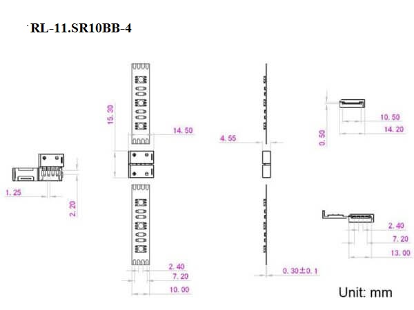 LED Verbinder 4 polig Stecker für 10mm RGB Strip Streifen