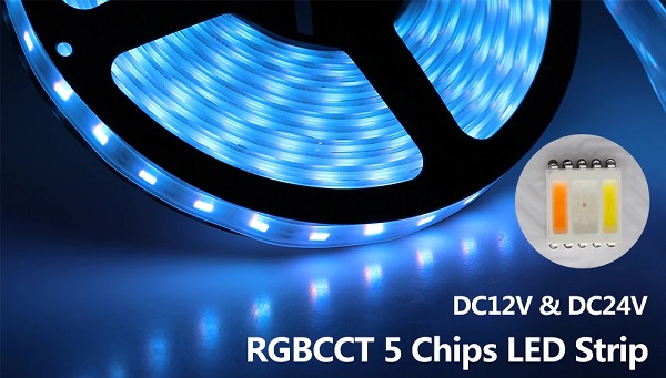5m LED Strip 5in1 RGB+CCT 24V SMD 5050 60leds/m Streifen dimmbar