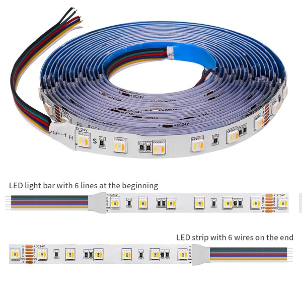 5m LED Strip 5in1 RGB+CCT 24V SMD 5050 60leds/m Streifen dimmbar